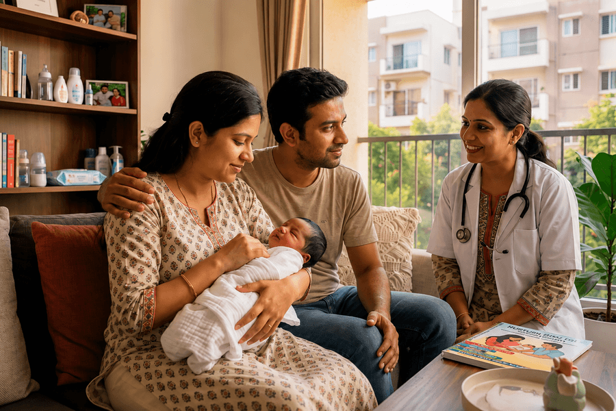 Learn essential newborn care tips, feeding, vaccinations, growth monitoring, and expert pediatric guidance for first-time parents.