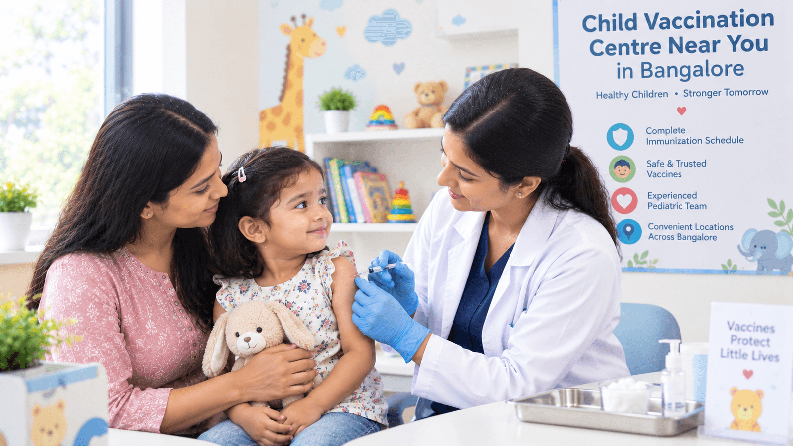 Looking for a child vaccination centre near you in Bangalore? Learn about childhood vaccines, booster doses, and immunisation guidance for parents.