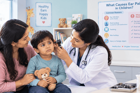 Learn what causes ear pain in children, common symptoms, possible ear infections, safe care tips, and when parents should seek pediatric advice.