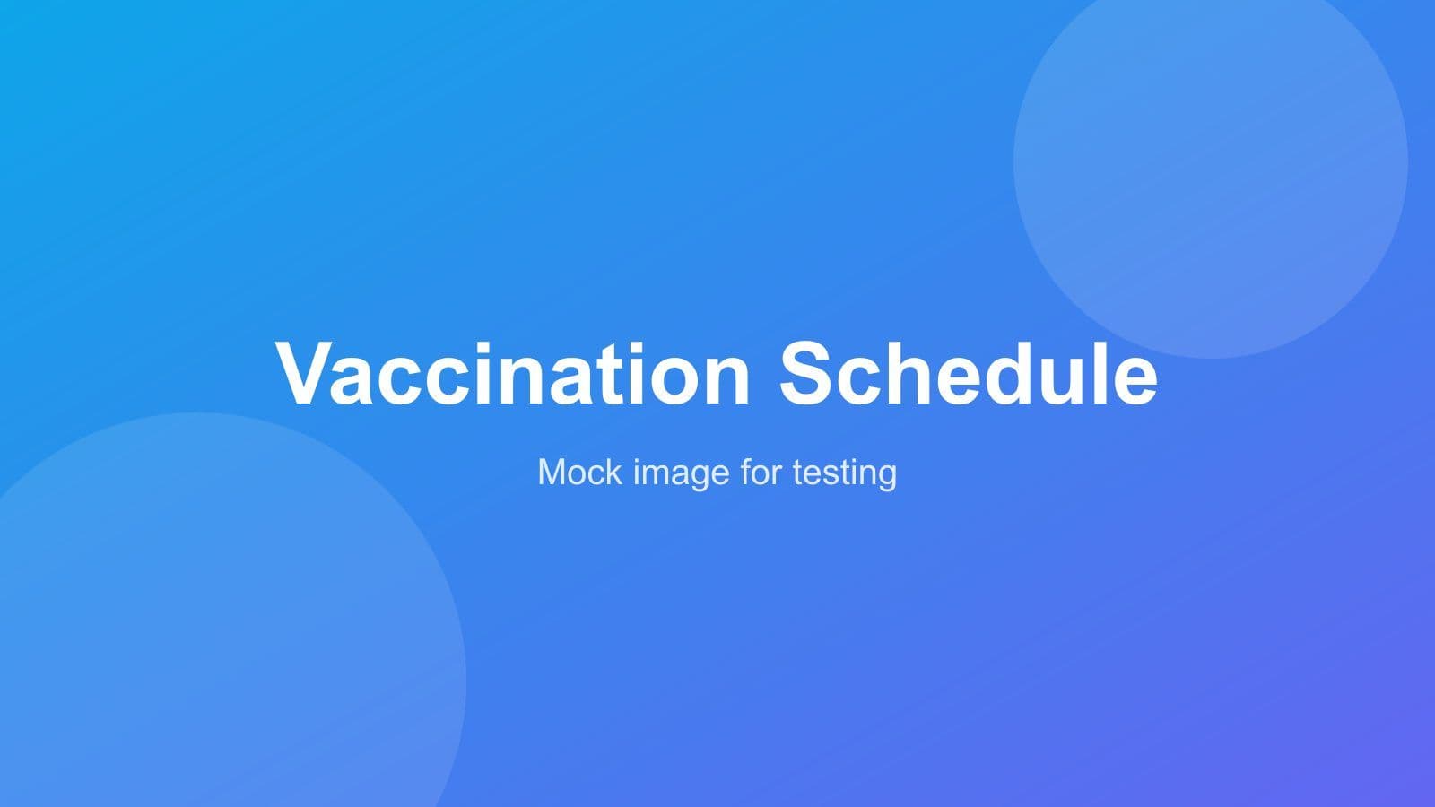 Illustration of a vaccination calendar for a baby's first year
