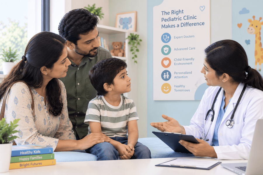 pediatric clinic in Bangalore, including child health check-ups, vaccinations, newborn care, and growth monitoring.